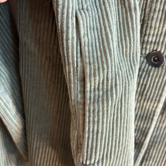 ZARA Sz M Shirt Jacket Oversized Corduroy Pockets Button Closure 100% Cotton - Picture 6 of 10